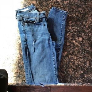 Gap skinny jeans.. lightly distressed